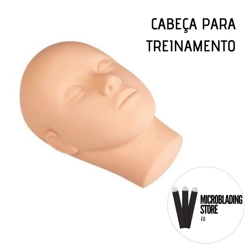 Cabeça de Boneca de Silicone P/ Treino Micropigmentação de