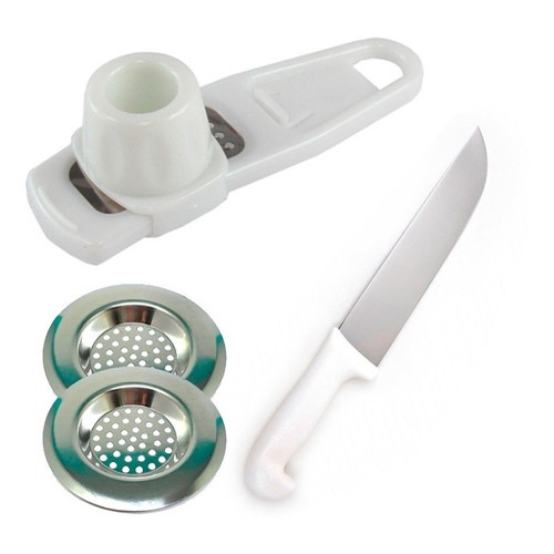 Ralador De Alho Faca De Cozinha E Ralinho De Pia | Shopee Brasil