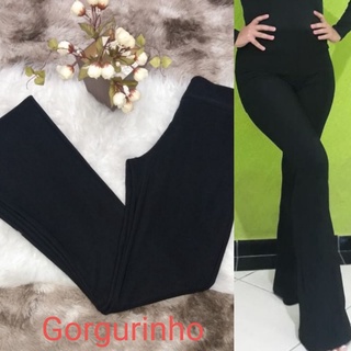 Calça manola sale flare gorgurinho preta