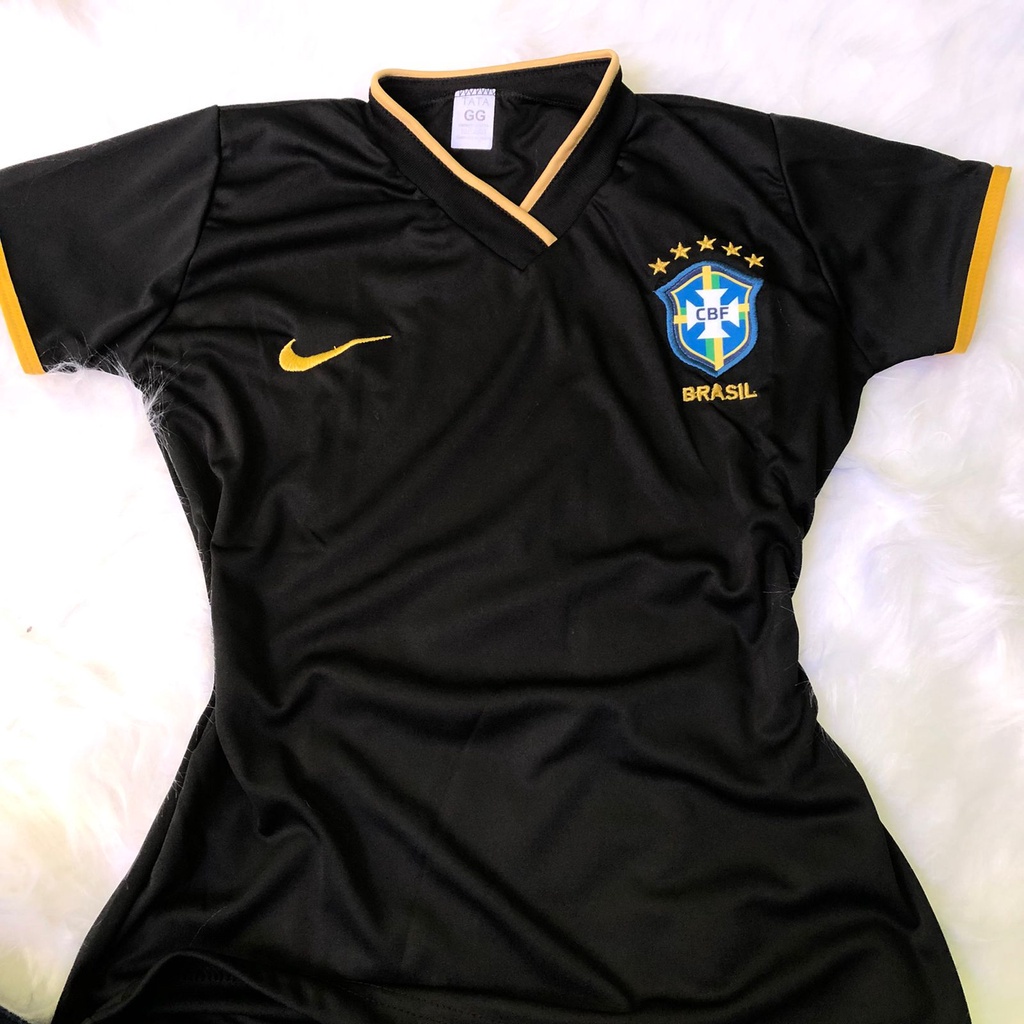 Camiseta Brasil Preta Feminina em Promoção na Shopee Brasil 2024
