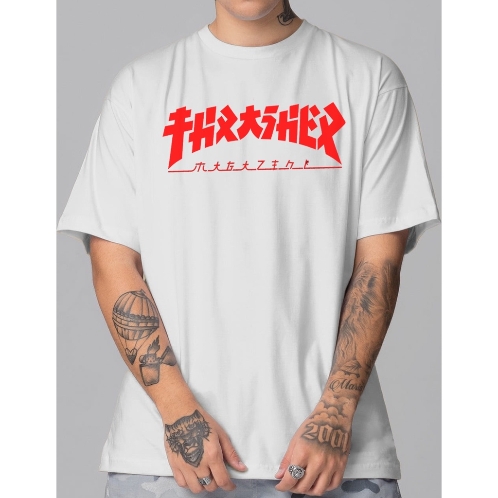 Camiseta Thrasher Magazine Godzilla Japonesa 100% algodão Camisa