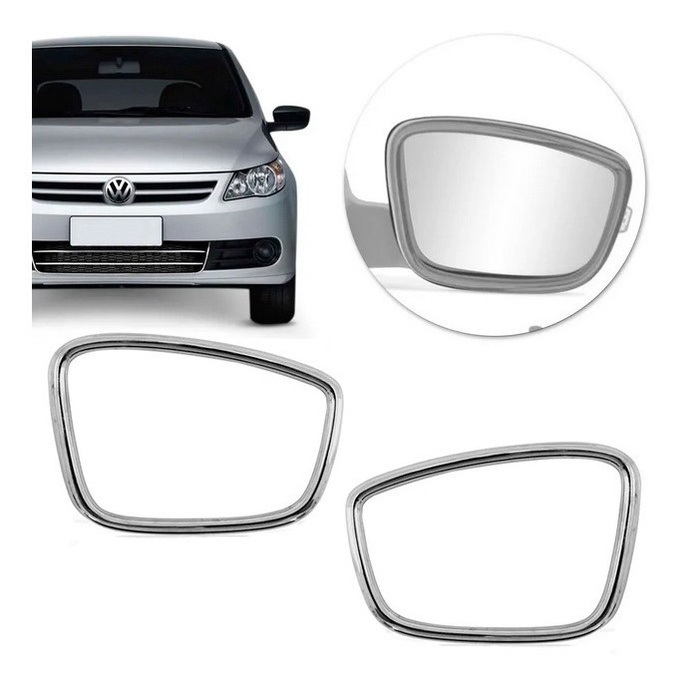 Par Aplique Retrovisor Cromado Para Gol Voyage Saveiro G5