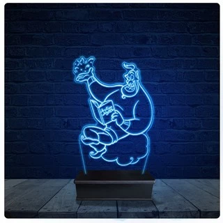 Luminária Led Acrilico Abajur - Gênio da Lâmpada Aladdin