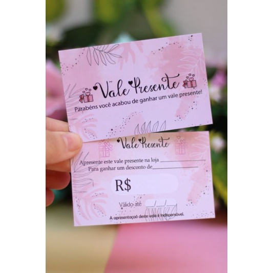 50 cartões vale presente mimo cliente | Shopee Brasil