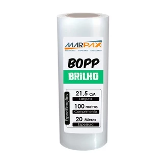 BOPP Brilho para laminação Bobina A4 21,5cmx100m Marpax 01un