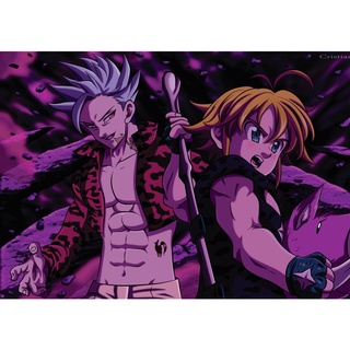 Quadro Decorativo A4 Anime Nanatsu no Taizai