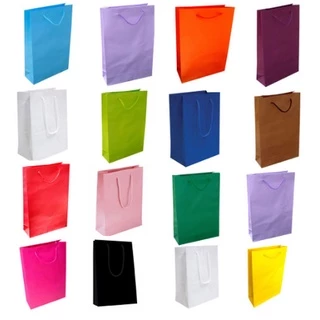 30 Sacolas De Papel 25x17x6cm - Diversas Cores - festas, lembrança s,embalgens ,eventos