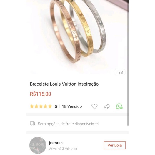 PULSEIRA NANOGRAMA, BRACELETE ICÔNICA LV