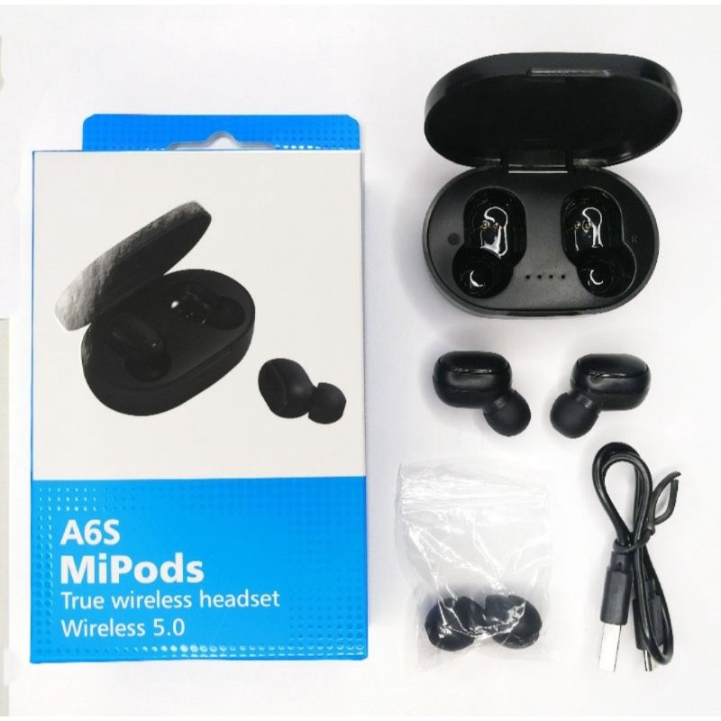 Fone De Ouvido Bluetooth 5.0 Sem Fio - A6S Mipods True Earbuds