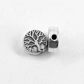 2 Unidades Entremeio Passante Árvore da Vida em Metal 9 x 9 mm