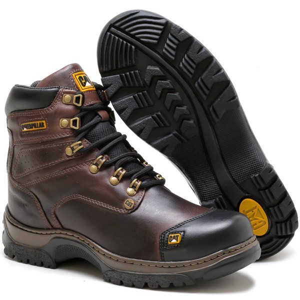 Bota Coturno Botina Caterpillar 100% Couro Legítimo Promoção