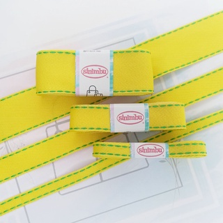 Fita Jeans Amarela com Pesponto Verde Brasil Copa do Mundo Sinimbu 1862 - Combo com 6 metros