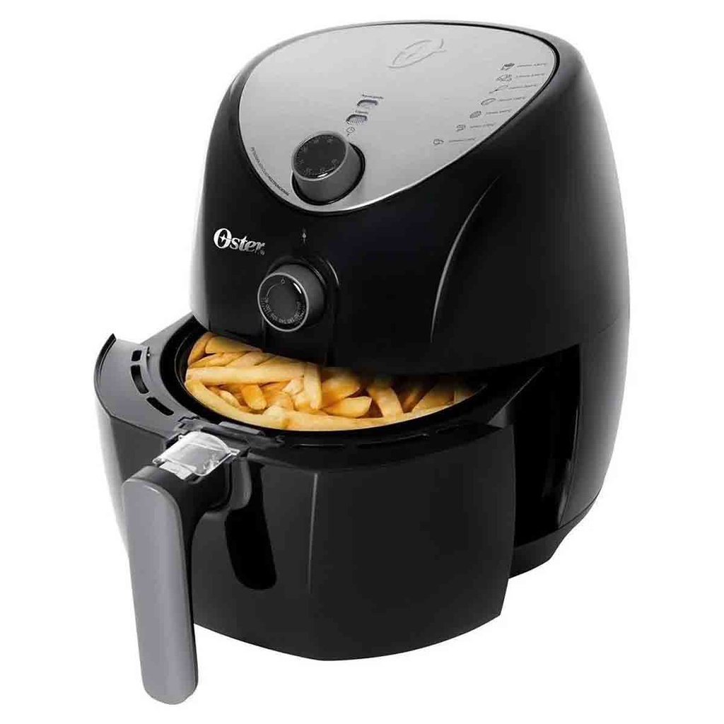 Fritadeira Elétrica Sem Óleo/Air Fryer Oster 2 Em 1 Black Inox 4