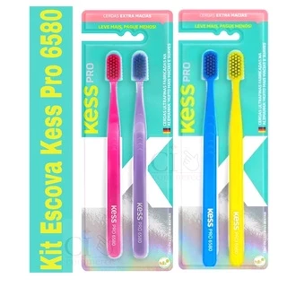 Kit 2 Escova Dental Kess Pro Extra Macia 6580