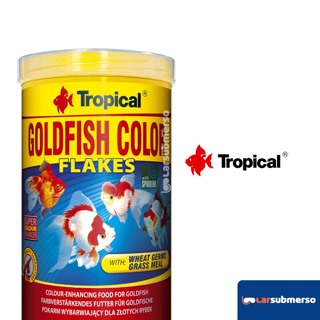 Tropical Goldfish Color Flakes 50g Shopee Brasil