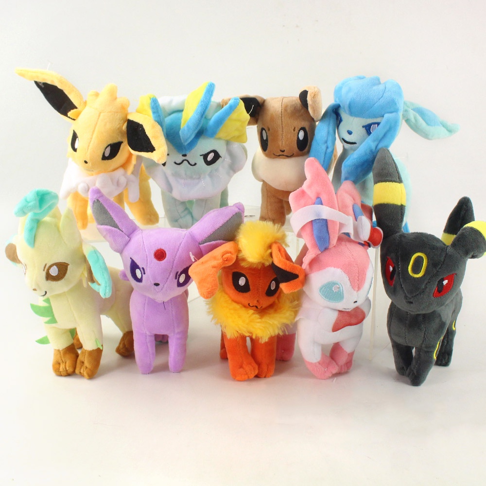 Pokemon Plush Eevee Coleção Brinquedos, Eevee Evolução Umbreon