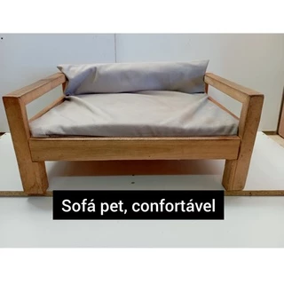 Sofá e Cama Pet Para Cachorro e Gato 40x40 em Madeira Maciça e Espuma D28