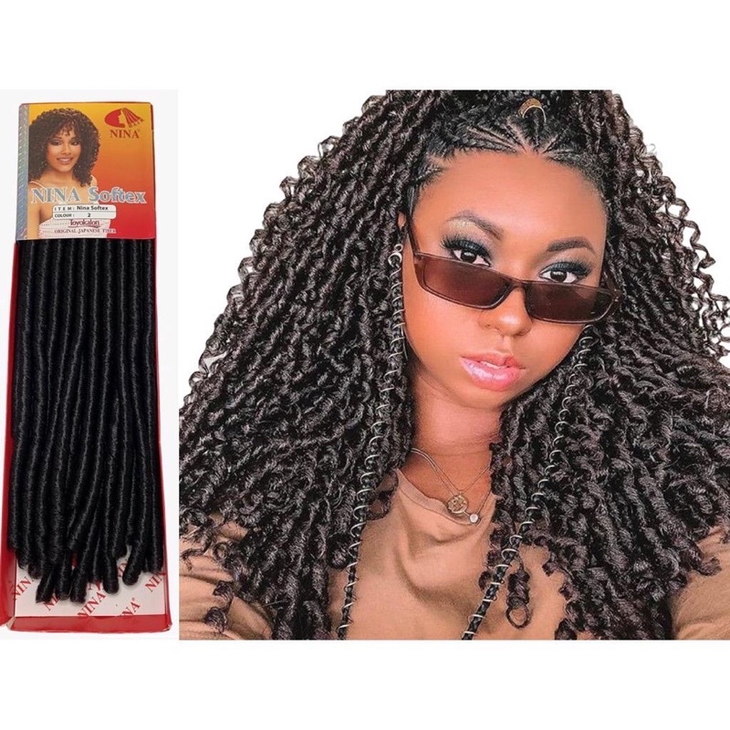 Ninaページ✩.*˚ Cabelo Nina SOFTEX Super Combo 4x - Crochet Braids 4Pacotes