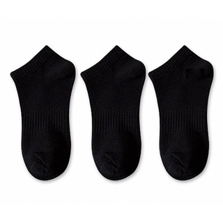 Kit com 3 pares de meias Unissex Cano curto soquete Várias cores