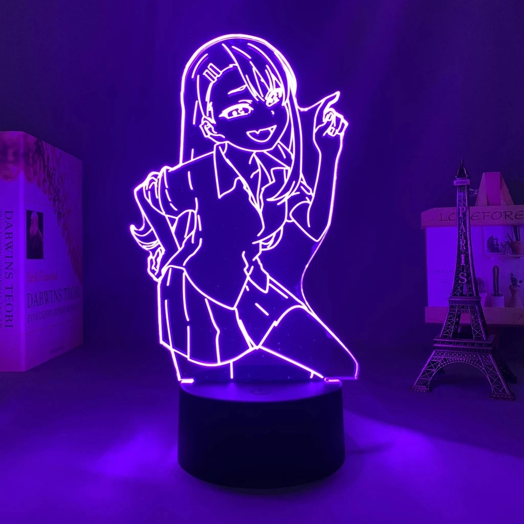 Led Lâmpada Anime Brinquedo Não Me Senhorita Nagatoro Para Quarto Decorativo Fãs De Luz Presente De Aniversário Cor Mudança Manga Noite