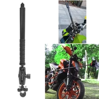 Suporte Moto P/ Câmera 360 Graus Efeito Bastão Invisível Insta360 Extensor Retrátil Alumínio Gopro