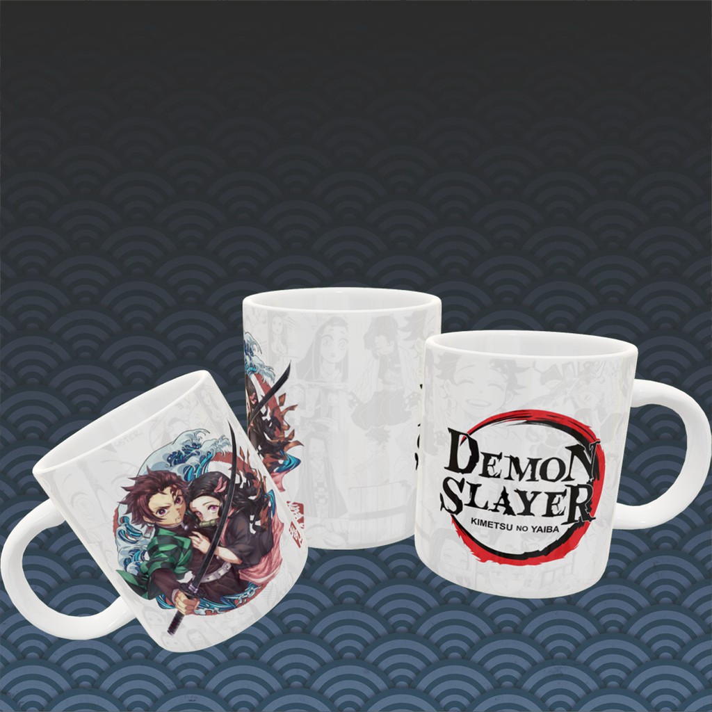 Caneca Demon Slayer Tanjiro Kamado - Interior E Alça Branca