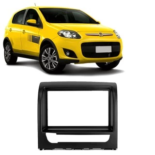 Moldura 2 Din - Fiat Palio, Strada, Idea, Weekend 2014/... - Japonês/Chinês - Preto