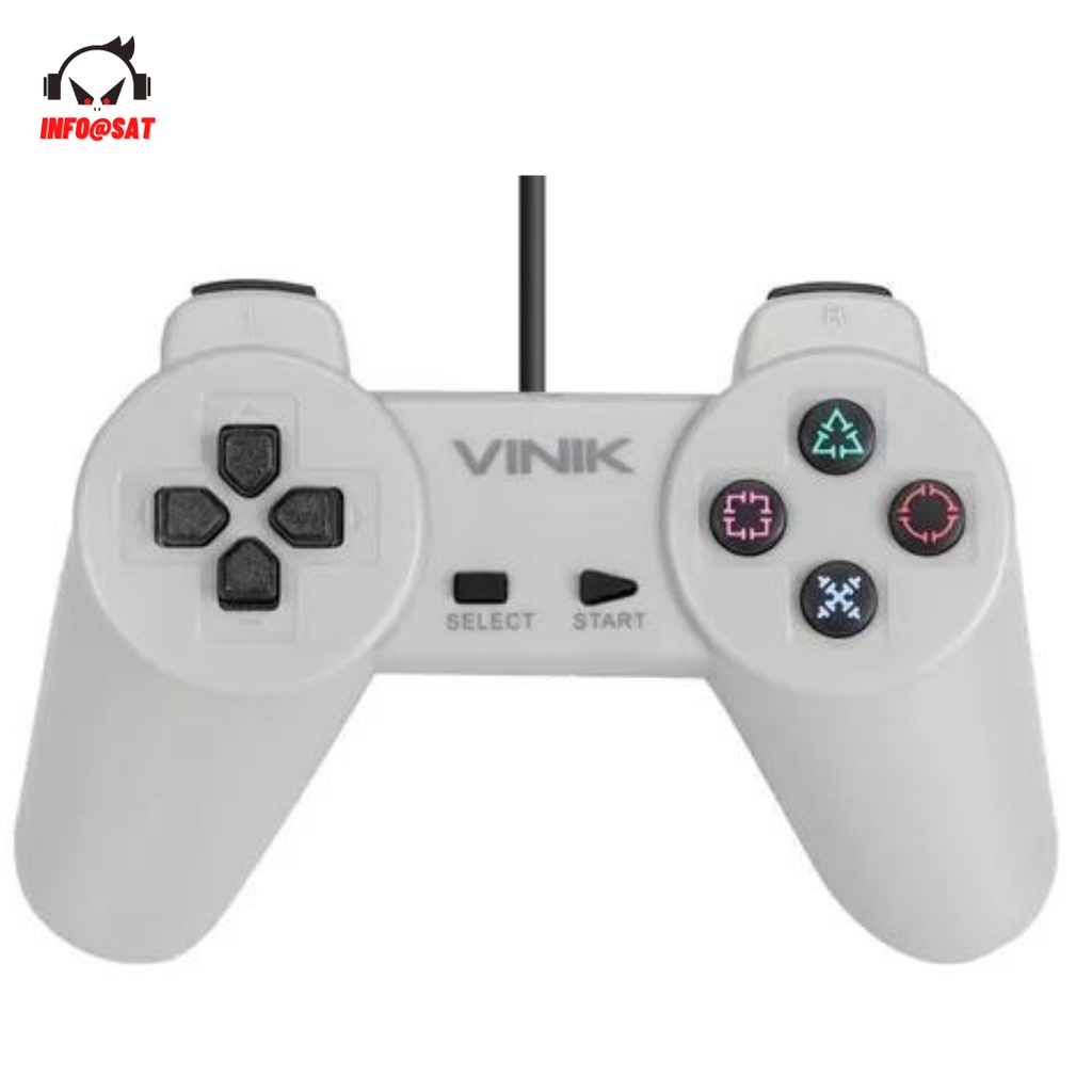 Controle Para Pc Modelo Ps1 Play 1 Cinza Com Fio Usb | Shopee Brasil