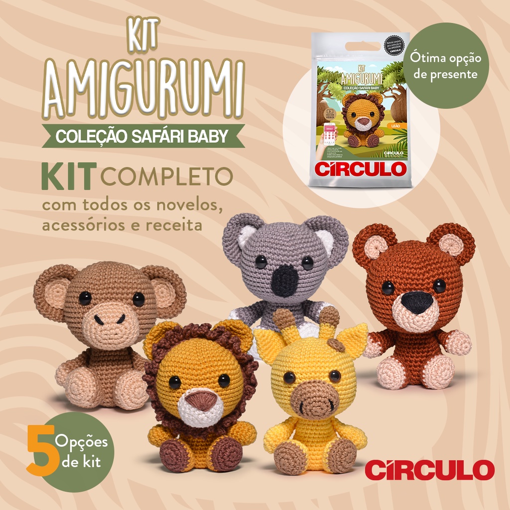 Kit Amigurumi Safari Baby Circulo Shopee Brasil