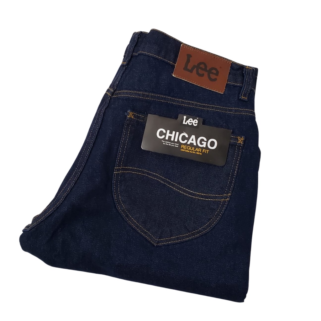 Calça Jeans Lee Chicago tradicional Regular 100% algodão escura