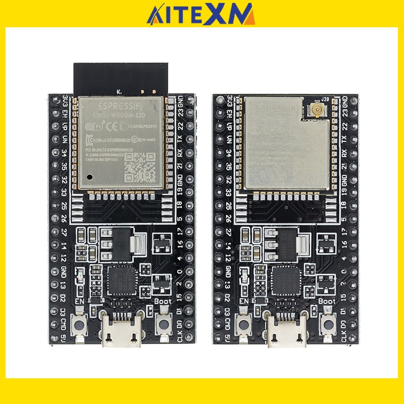 Placa De Desenvolvimento ESP32-DevKitC core ESP32 WROOM-32D 32U WIFI + Bluetooth IoT NodeMCU-32