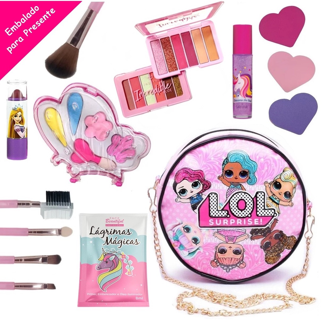 Mimigo Maquiagem Crianças Cosméticos Brinquedos Kit de Maquiagem Para  Kidstoy Beauty Set Presente de Aniversário para 3 4 5 Meninas de 6 anos de  idade se encaixam jogo de jogo, princesa vestir-se