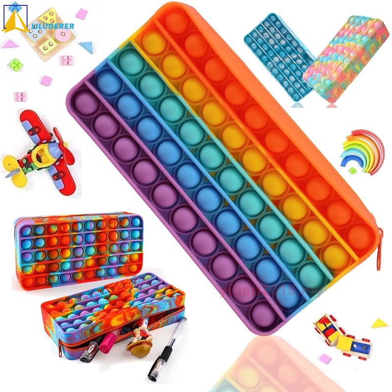 30 Pezzi Pop Bubble Fidget Toy - Giocattolo Antistress Sensoriale - Palline Schiacciose Per Bambini E Adulti