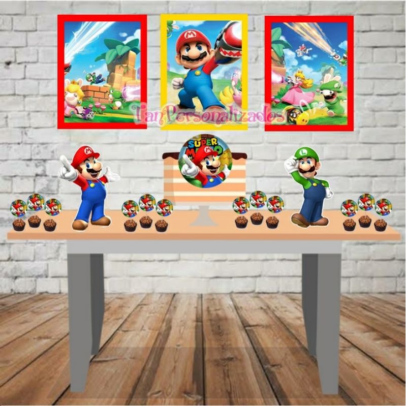 Kit Só Um Bolinho , Super Mario Bros , Luigi .
