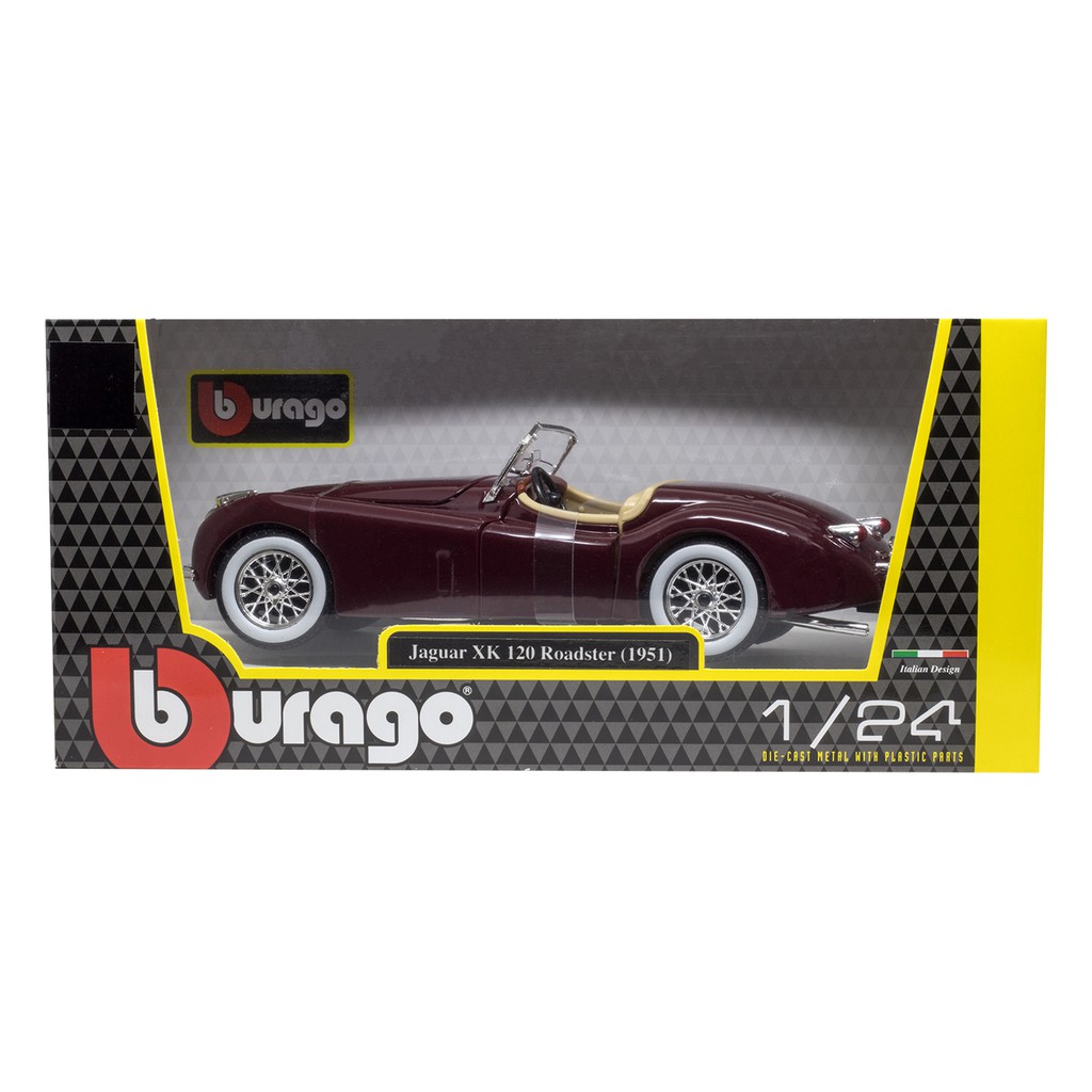 Miniatura em Metal Jaguar XK 120 Roadster 1951 1/24 Bburago