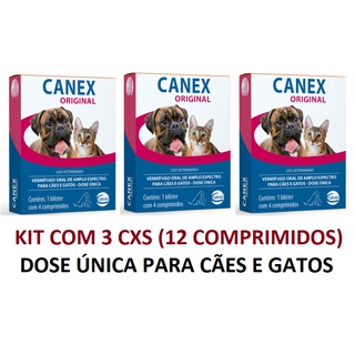 Remédio Para Verme Caes Gatos Vermífugo Pet Combo 12 comp.