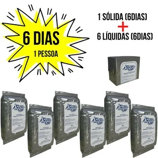 Kit Ração de sobrevivência Solas líquida e sólida 6 DIAS para 1 pessoa