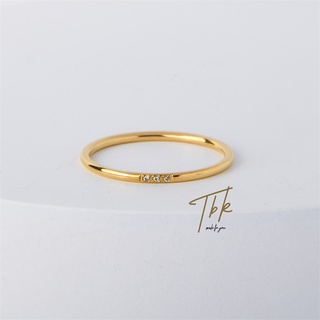 [TBK 18K Gold Cubic Zirconia Fashion Ring Acessórios Para Mulheres Hipoalergênicos 863R