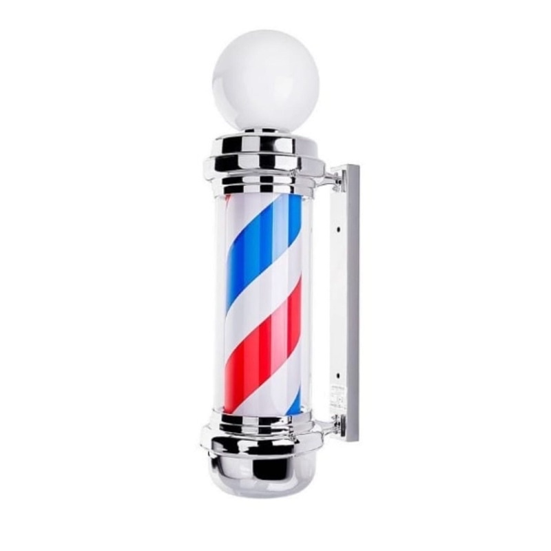 Barber Pole Externo 85cm Cromado Poste Barbeiro | Shopee Brasil