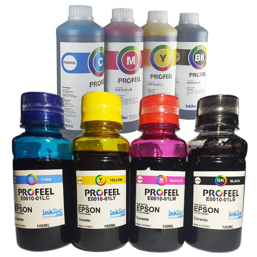 4 Frascos de 100ml de Tinta Corante Para Impressoras Epson | Shopee Brasil