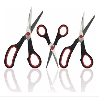 Kit 3 Tesouras Multiuso Multi Funções Cabelo Papel Plástico Borracha Eva, costura e utilidades cozinha Tesoura