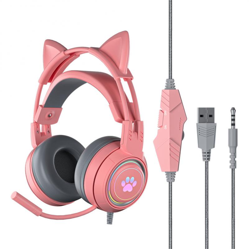 Headset Gamer ONIKUMA K9 Preto Cat, Fone de Ouvido Orelha de Gato Com LED  RGB – ROLKO tech