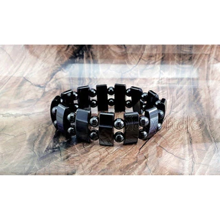 Pulseira Bracelete Hematita Pedra Natural Unissex
