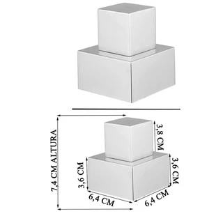 2-Acabamento Quadrado Padrão Deca 50mm 1- 1/2 Polegadas - Para Registro de Pressão ou Gaveta