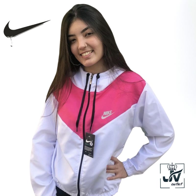 Corta vento nike branca hot sale feminina