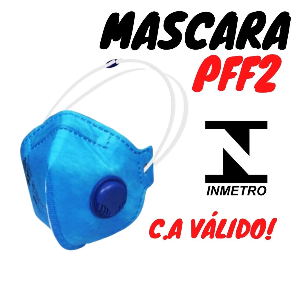 Máscara Proteção Respiratória PFF2 com Válvula