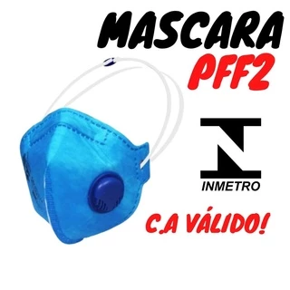 Máscara Proteção Respiratória PFF2 com Válvula