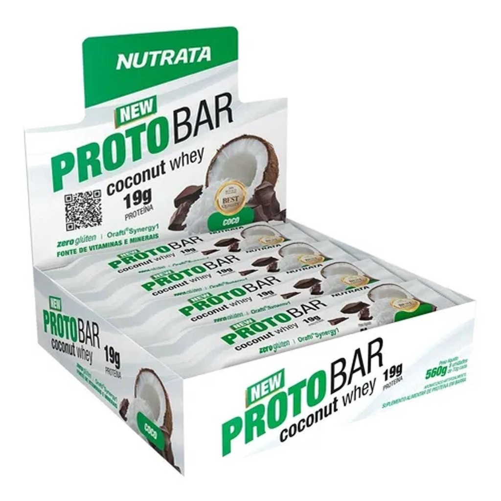 Protobar 70g 8 unidades – Coconut whey – Nutrata