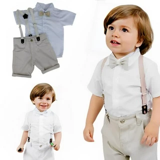 Roupa Batizado Menino Pajem Conjunto Social Batismo Infantil
