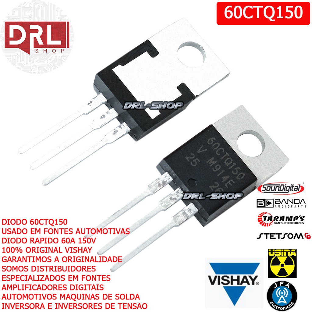 Diodo 60ctq150=Stps60h100ct diodo 60A Fonte Usina Original | Shopee Brasil